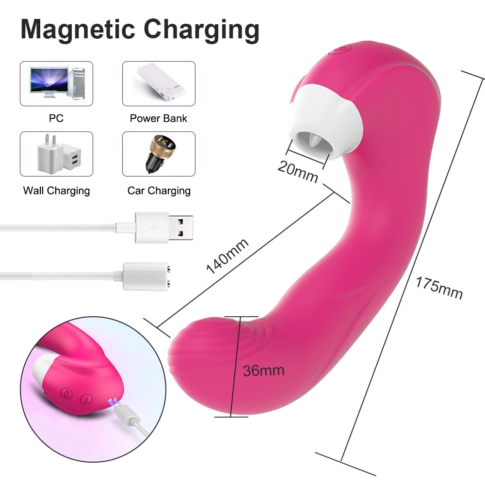 Powerful Clit Sucking Licking Vibrators for Women G Spot Oral Clitoris Sucker Rechargeable Dildo Toys