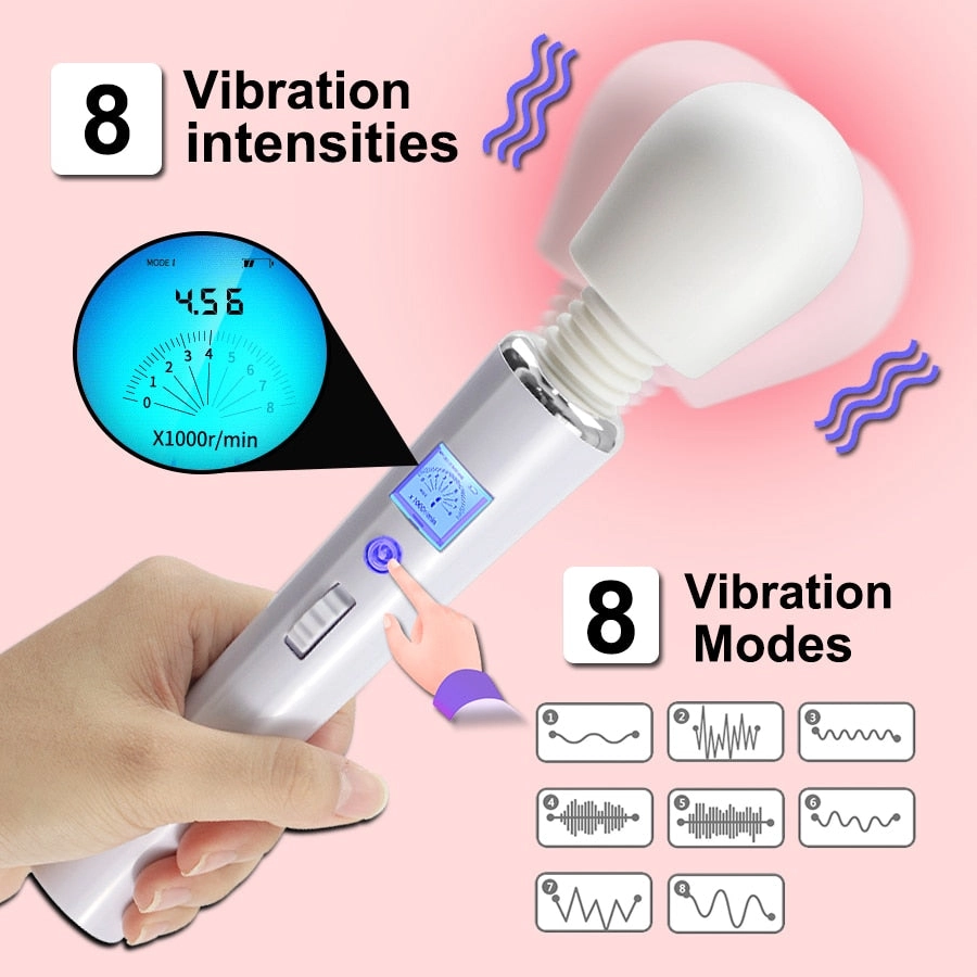 Powerful Magic Wand Vibrators for Women Clitoris Stimulator AV Stick G Spot Massager Female Masturbator Sex Toys for Woman