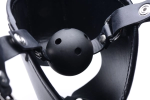 Puppy Play Hood with Removable Ball Gag for Fun Adventures