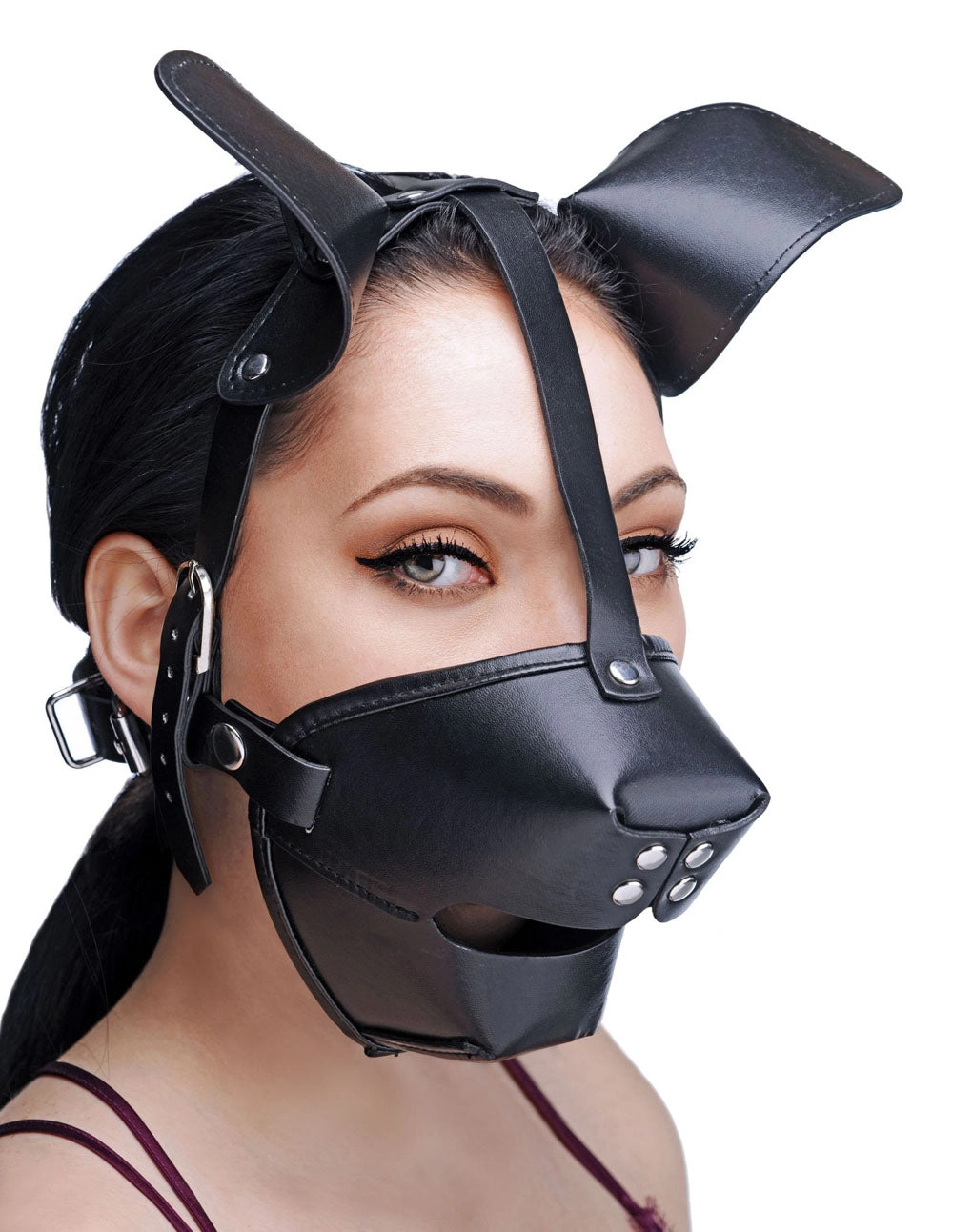 Puppy Play Hood with Removable Ball Gag for Fun Adventures