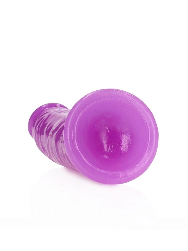 Real Rock Realistic Slim Glow Dildo Purple