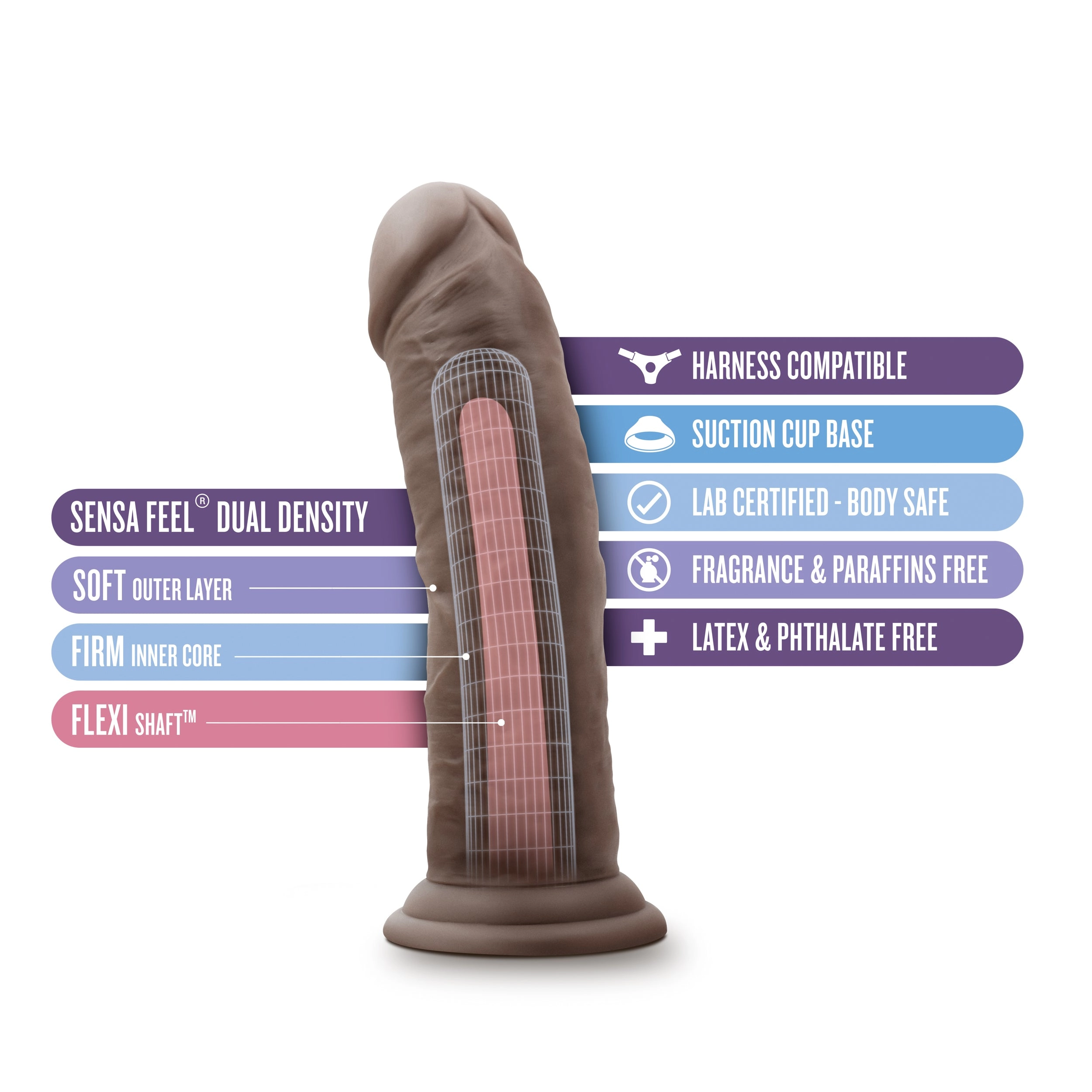 Realistic 8-Inch Dildo with Suction Cup for Hands-Free Fun