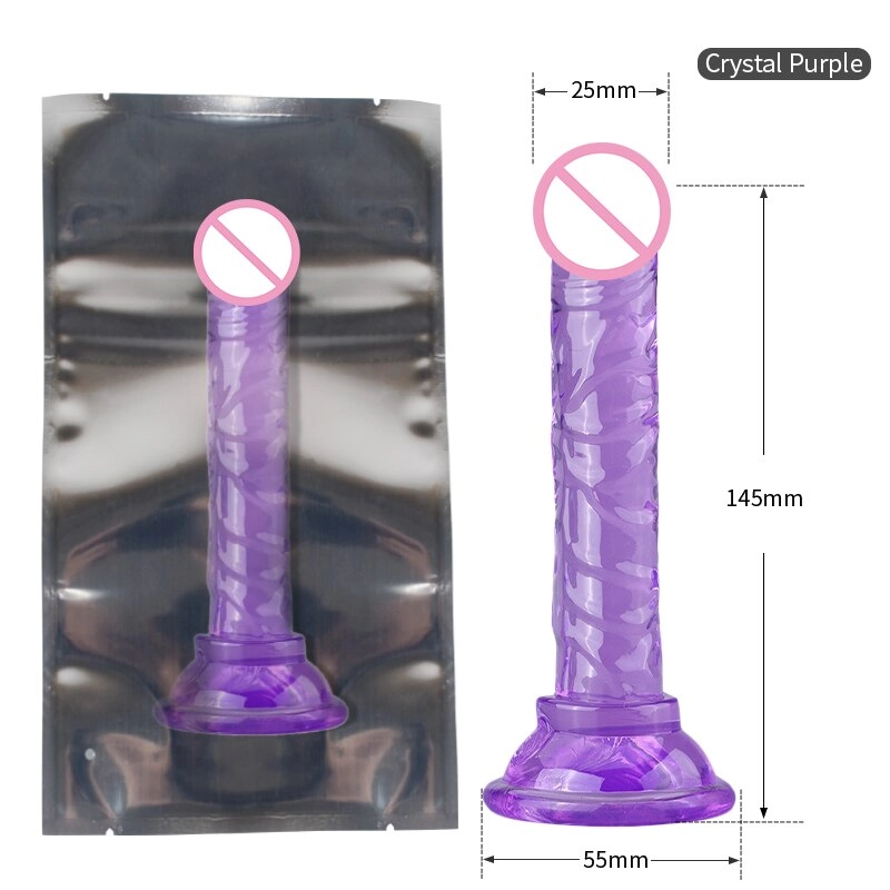 Realistic Dildo Anal Masturbator Sex Toys for Couples Crystal Jelly Dildo Suction Cup Penis Thrusting Dildo for Women