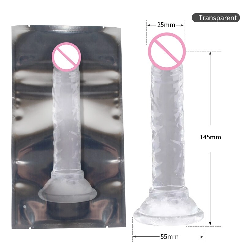Realistic Dildo Anal Masturbator Sex Toys for Couples Crystal Jelly Dildo Suction Cup Penis Thrusting Dildo for Women