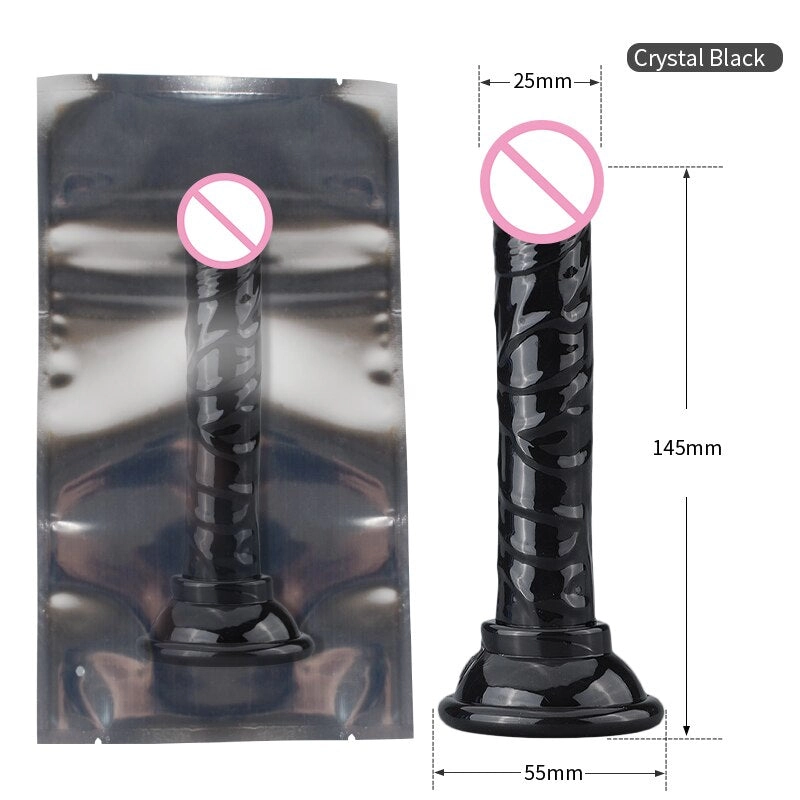 Realistic Dildo Anal Masturbator Sex Toys for Couples Crystal Jelly Dildo Suction Cup Penis Thrusting Dildo for Women