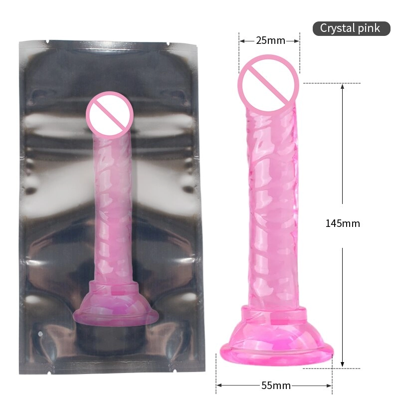 Realistic Dildo Anal Masturbator Sex Toys for Couples Crystal Jelly Dildo Suction Cup Penis Thrusting Dildo for Women