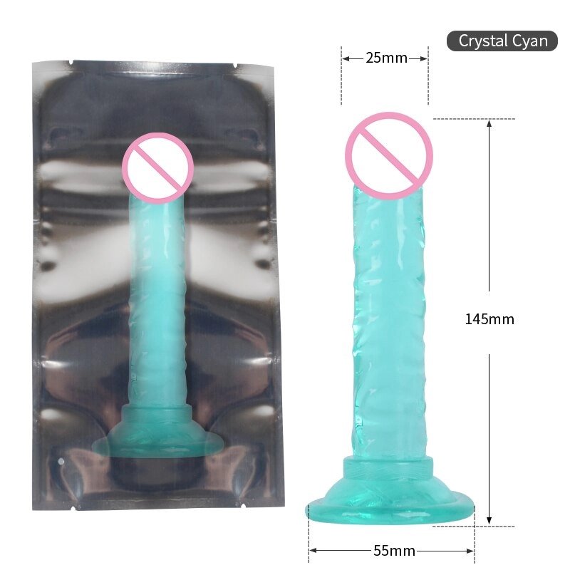 Realistic Dildo Anal Masturbator Sex Toys for Couples Crystal Jelly Dildo Suction Cup Penis Thrusting Dildo for Women