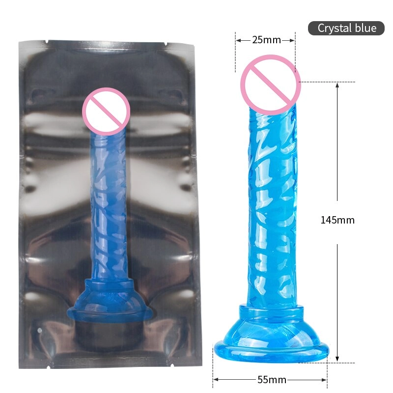 Realistic Dildo Anal Masturbator Sex Toys for Couples Crystal Jelly Dildo Suction Cup Penis Thrusting Dildo for Women
