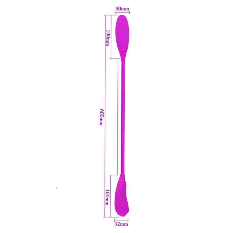 Rechargeable Dual Vibrator 7 Speeds Double Head Jump Egg Bullet Dildo Vibrator Anal Butt Plug for Couple