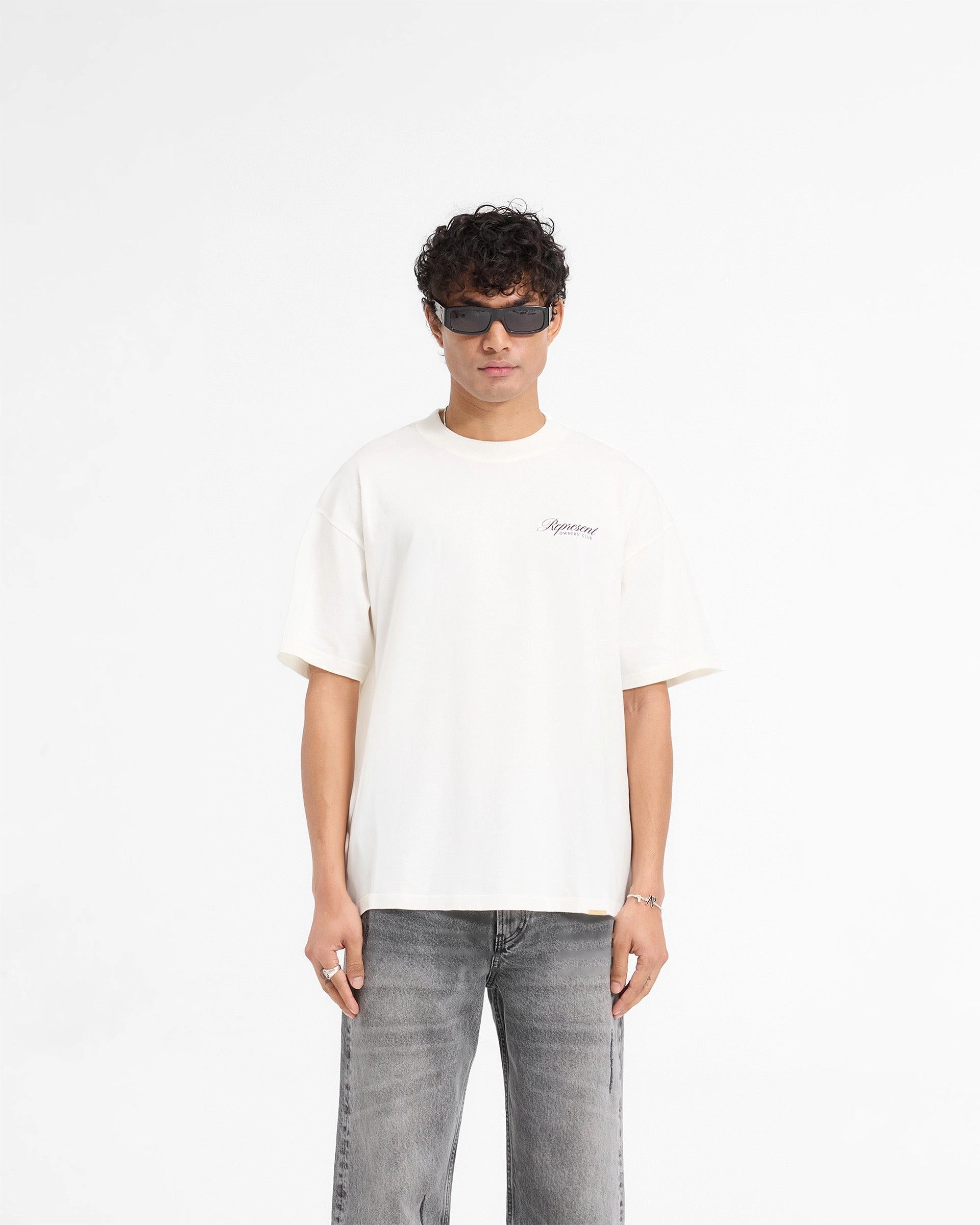 Represent X Harrods Bear Owners Club T-Shirt - Flat White