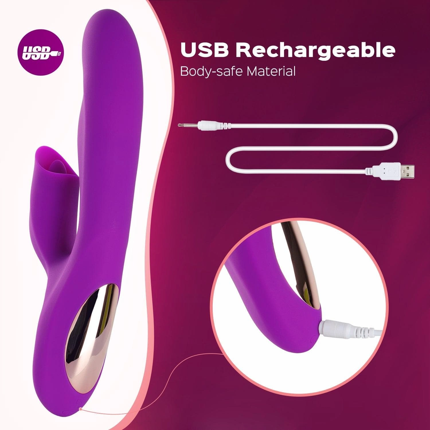 Risque - G Spot Vibrator with The Clit Licker