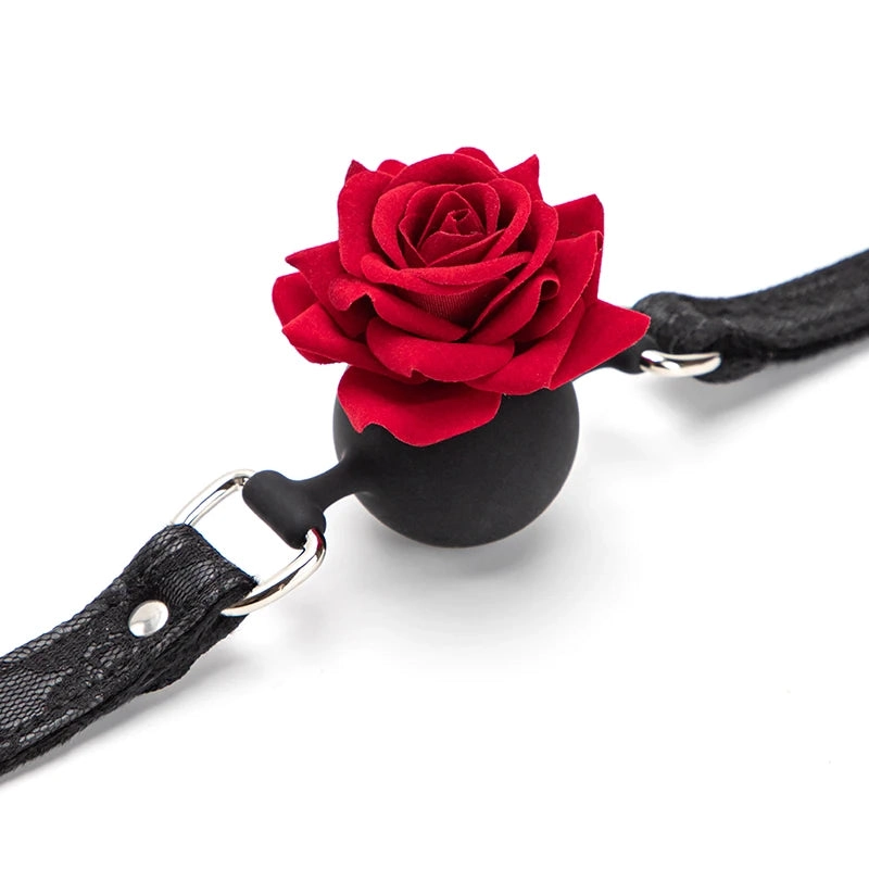 Rose Gag Rose Mouth Ball Gag BDSM Femdom