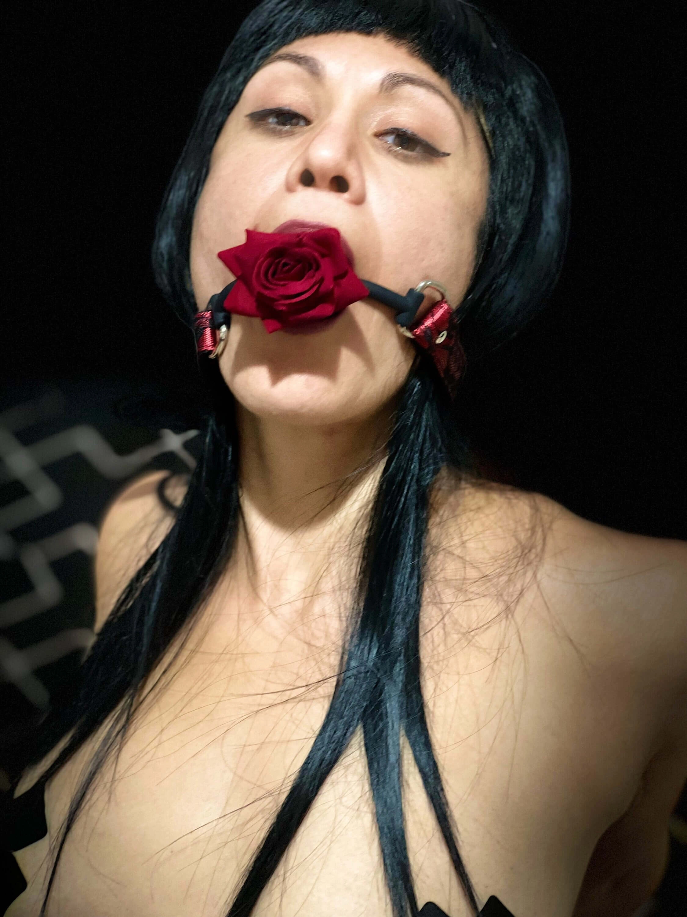 Rose Gag Rose Mouth Ball Gag BDSM Femdom