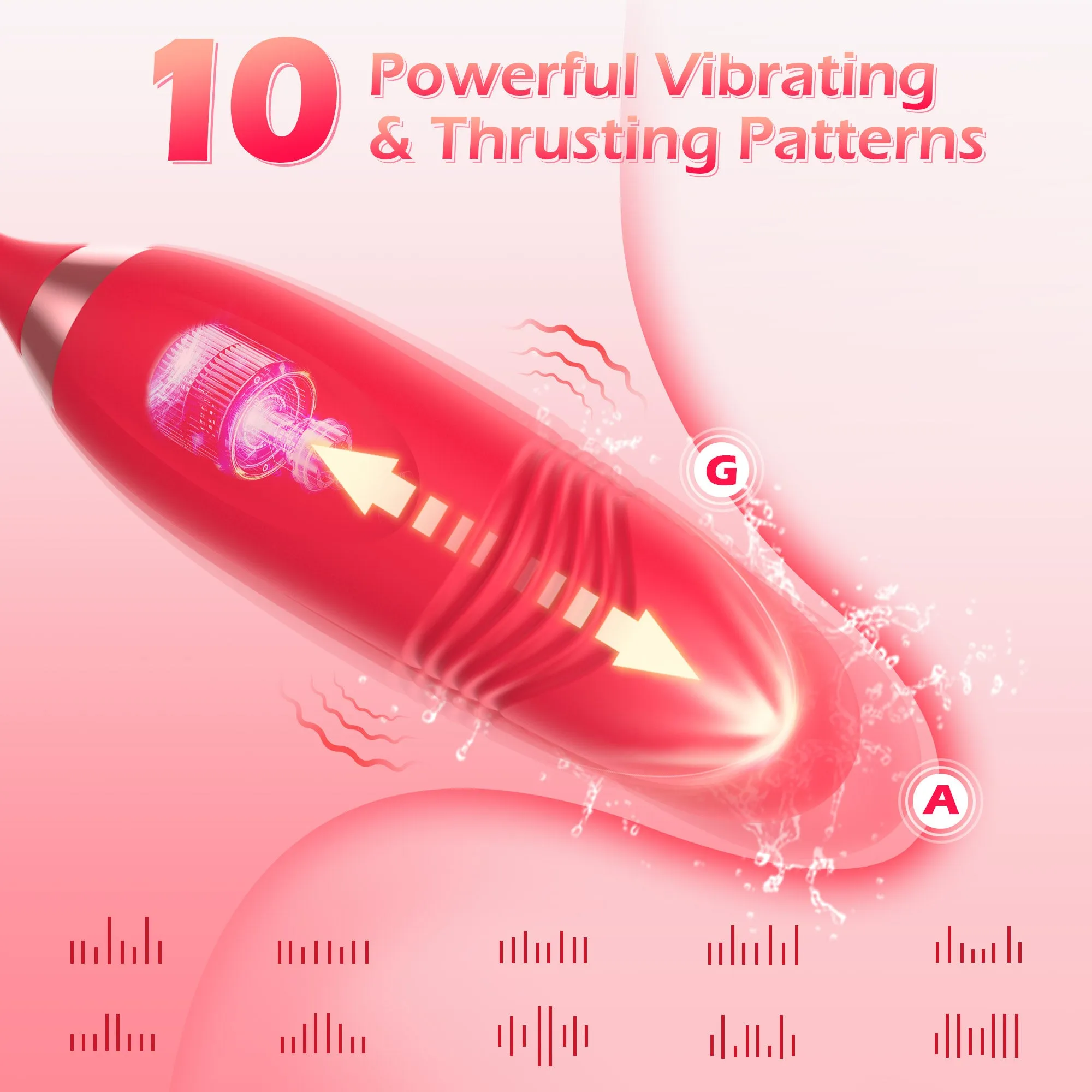 Rose Vibrator With Tapping & Thrusting Modes