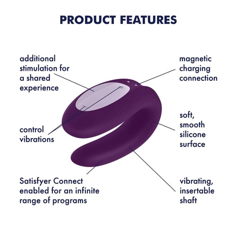 Satisfyer Partner Box 2 | Bluetooth App Controlled Double Joy Couples Vibrator & Royal One Cock Ring