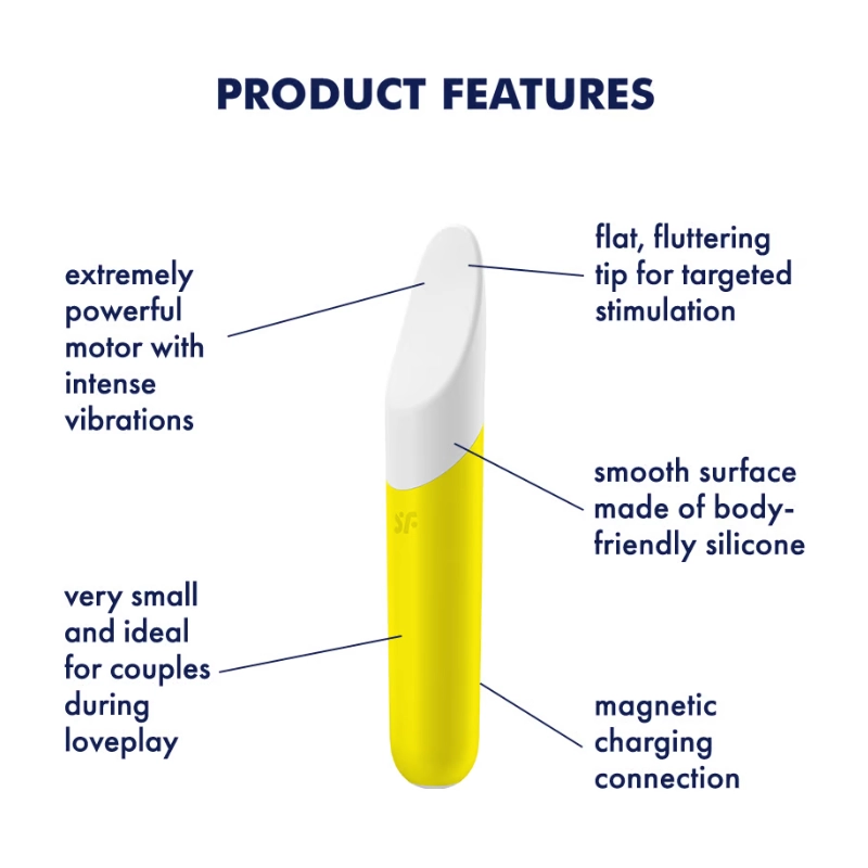 Satisfyer Ultra Power Bullet 7 Powerful Vibrator Stimulation Stimulator - Yellow