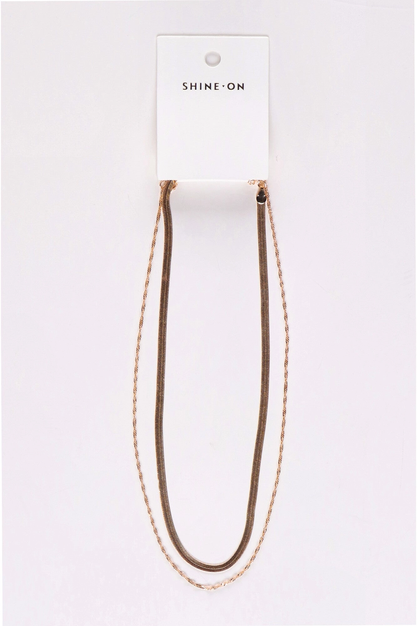 Shine On Label Serpent Necklace Set Gold