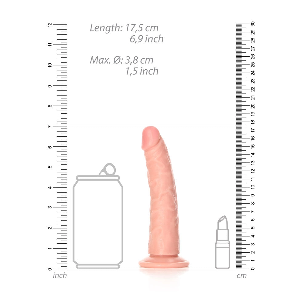 Shots Real Rock Realistic Slim Dildo 6 Inch - Light