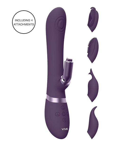 Shots Vive Etsu Pulse G-spot Rabbit W/interchangeable Clitoral Attachments In Purple