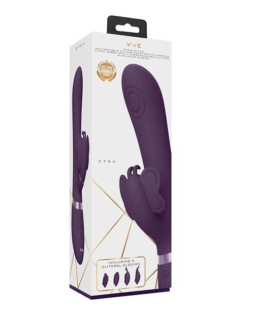 Shots Vive Etsu Pulse G-spot Rabbit W/interchangeable Clitoral Attachments In Purple