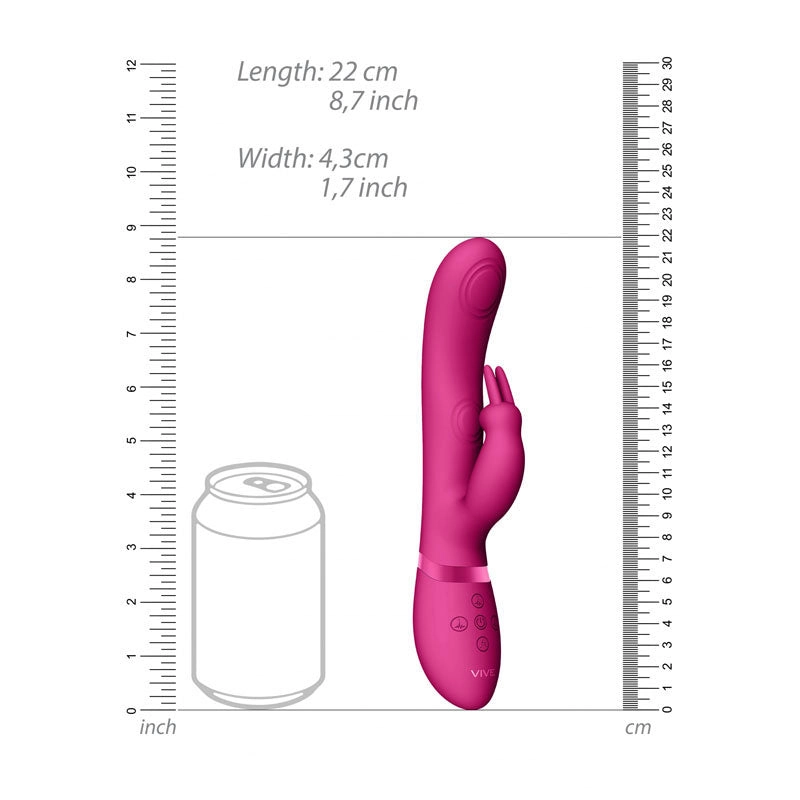 Shots Vive May Dual Pulse Wave & Vibrating C spot & G-Spot Rabbit - Pink