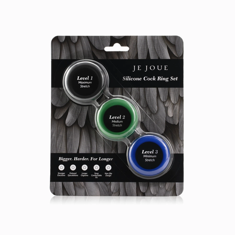 Silicone Cock Ring Trio by Je Joue
