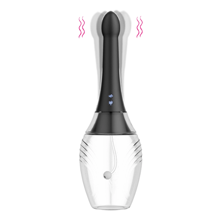 Silicone Enema Anal Douche with Vibration
