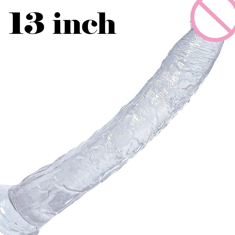 Slim Dildo 13 Inch Dildo Skinny Dildo with Suction Cup