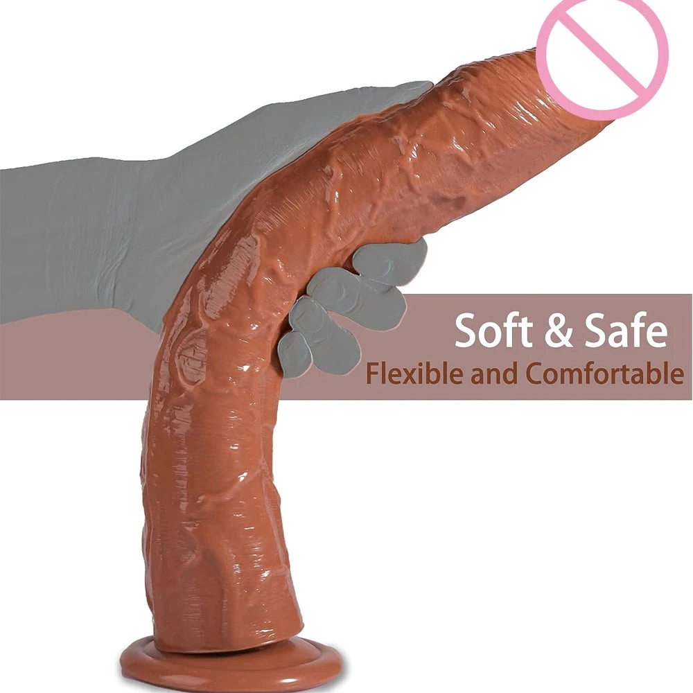 Slim Dildo 13 Inch Dildo Skinny Dildo with Suction Cup
