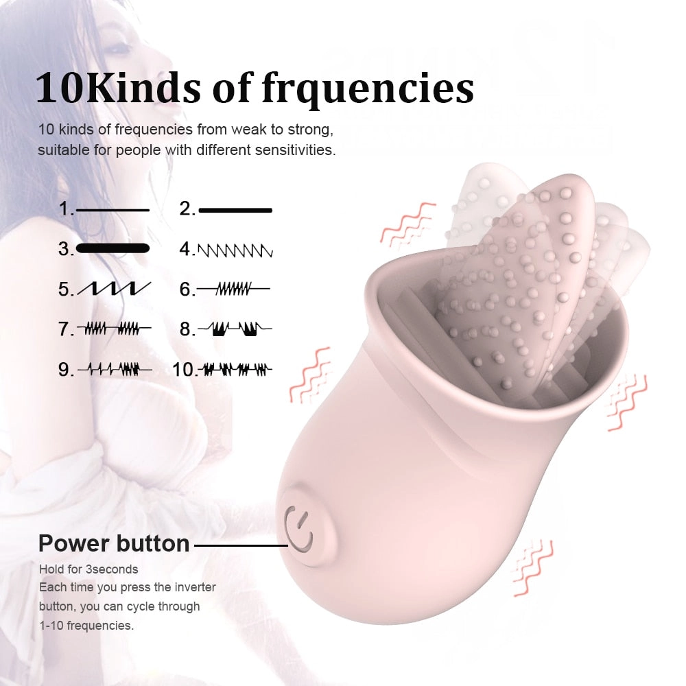 Soft Tongue Licking Vibrator G spot Clitoral Stimulator Mini Clit Rechargeable Nipple Female Masturbator Sex Toys for Women