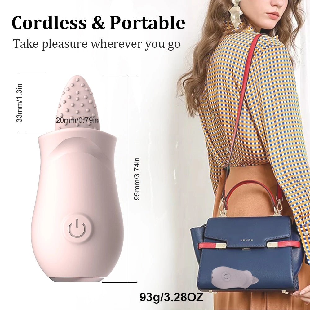 Soft Tongue Licking Vibrator G spot Clitoral Stimulator Mini Clit Rechargeable Nipple Female Masturbator Sex Toys for Women
