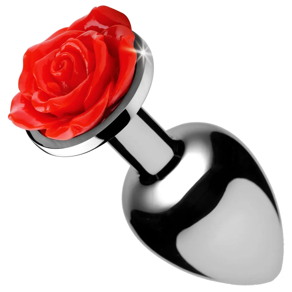 Sparkling Red Rose Anal Plug for Playful Adventures