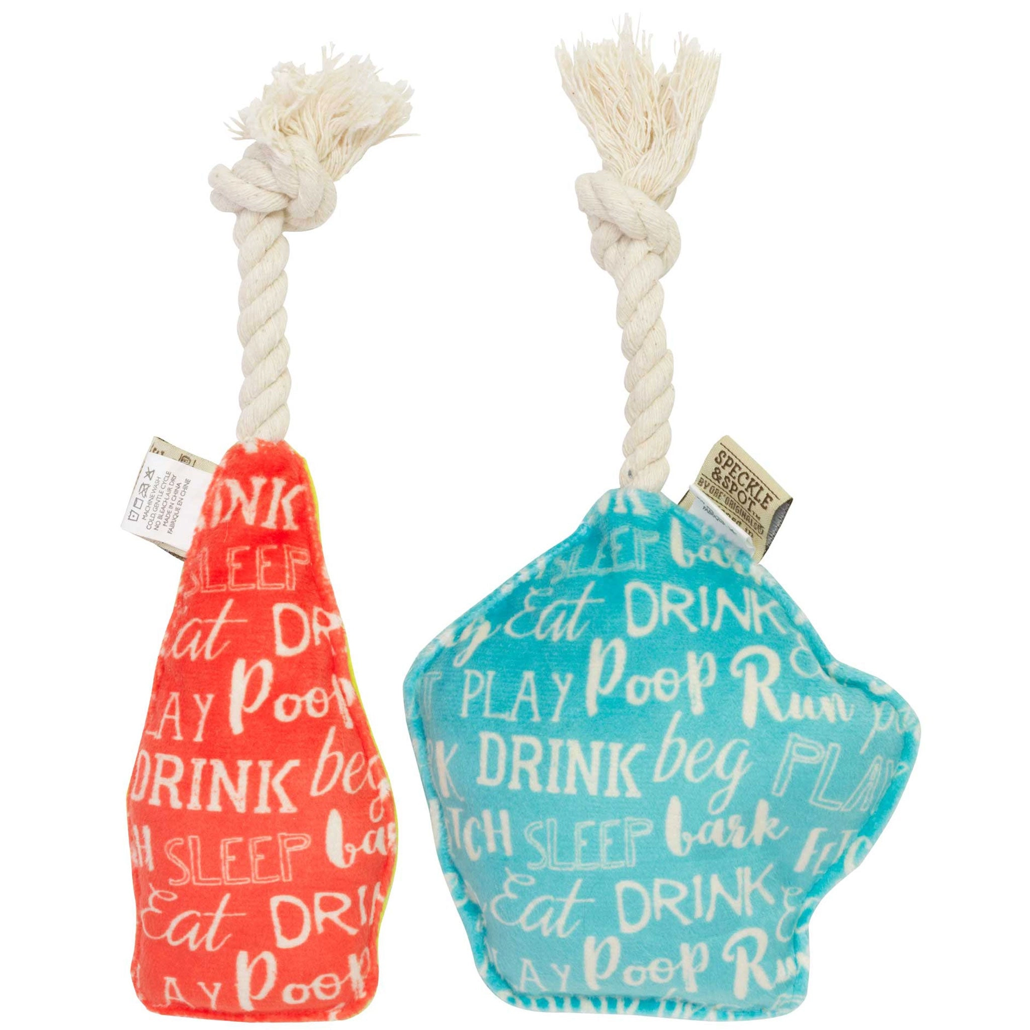 Speckle & Spot Gnome & Mushrooms Mini Rope Dog Toys