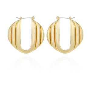 Stacked Link Hoop Earrings