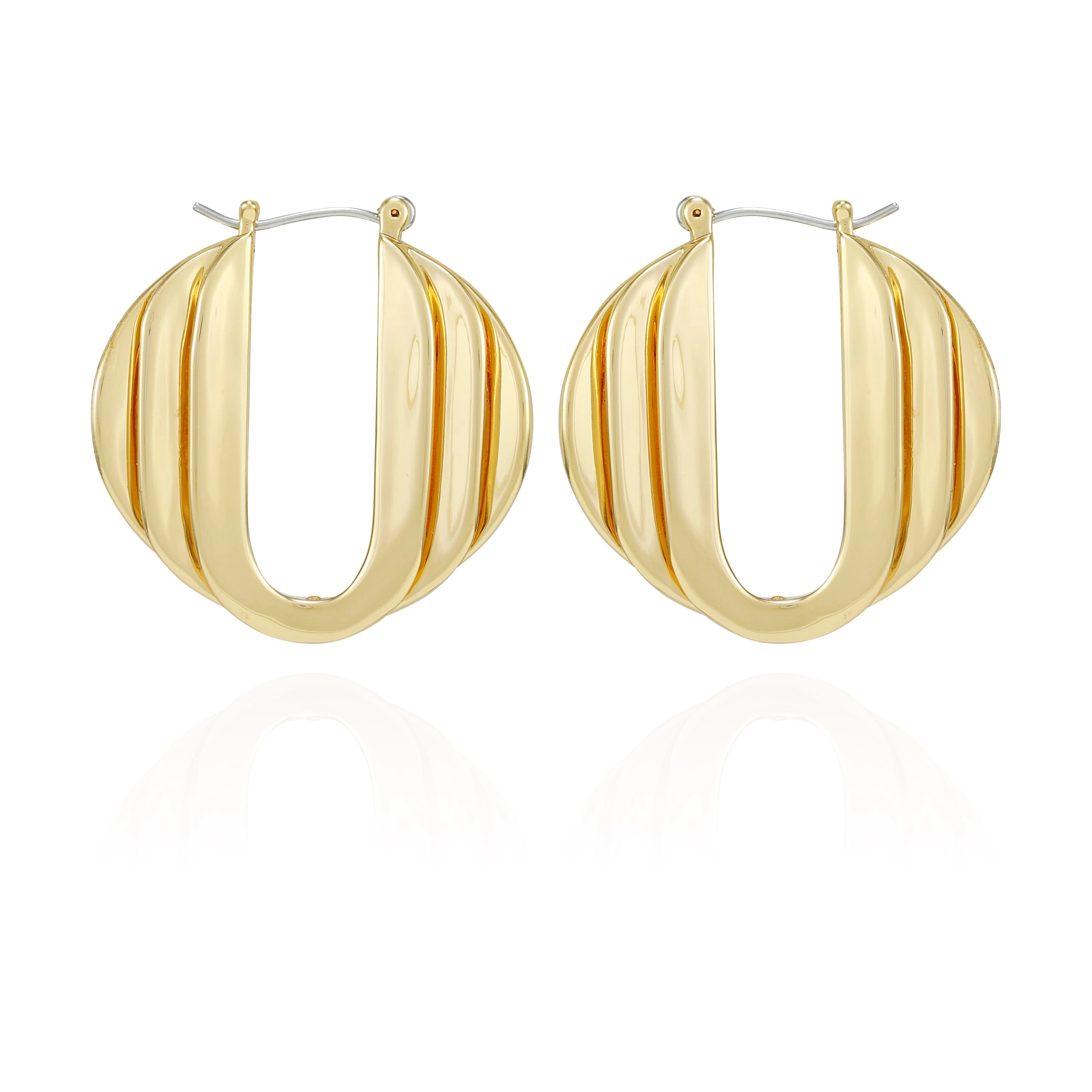 Stacked Link Hoop Earrings
