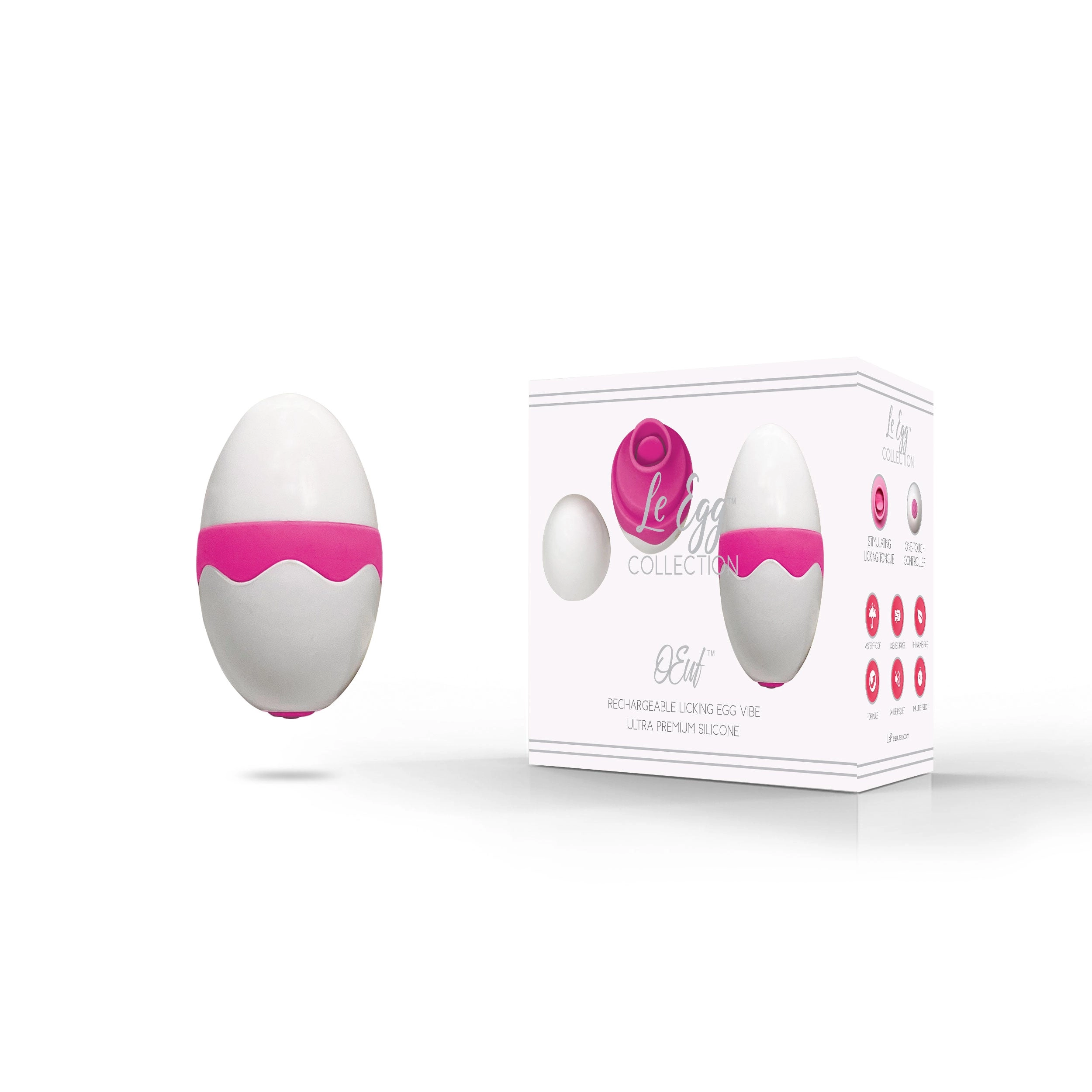 THE LE EGG COLLECTION LICKING CLITORAL STIMULATOR MINI VIBRATOR - PINK