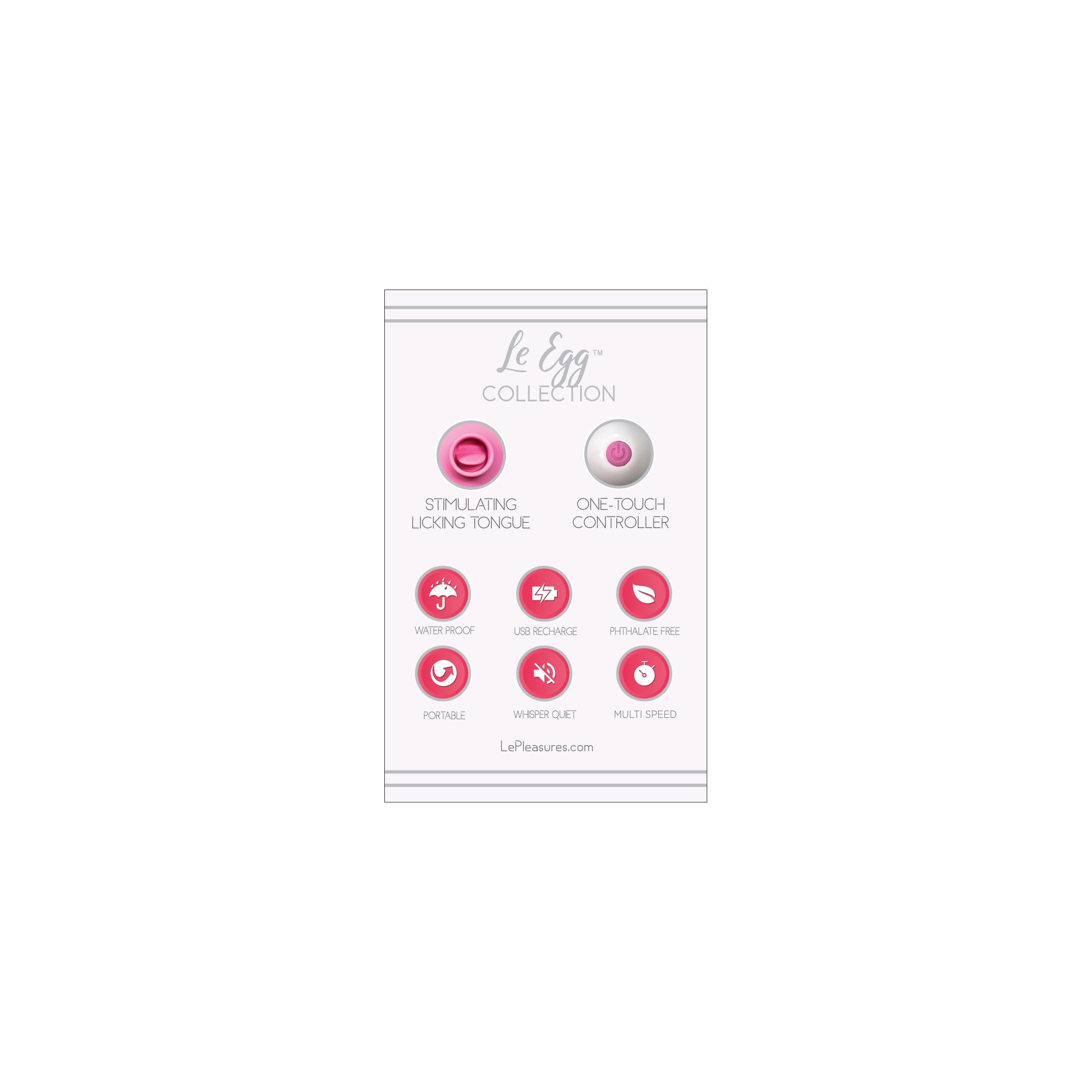 THE LE EGG COLLECTION LICKING CLITORAL STIMULATOR MINI VIBRATOR - PINK