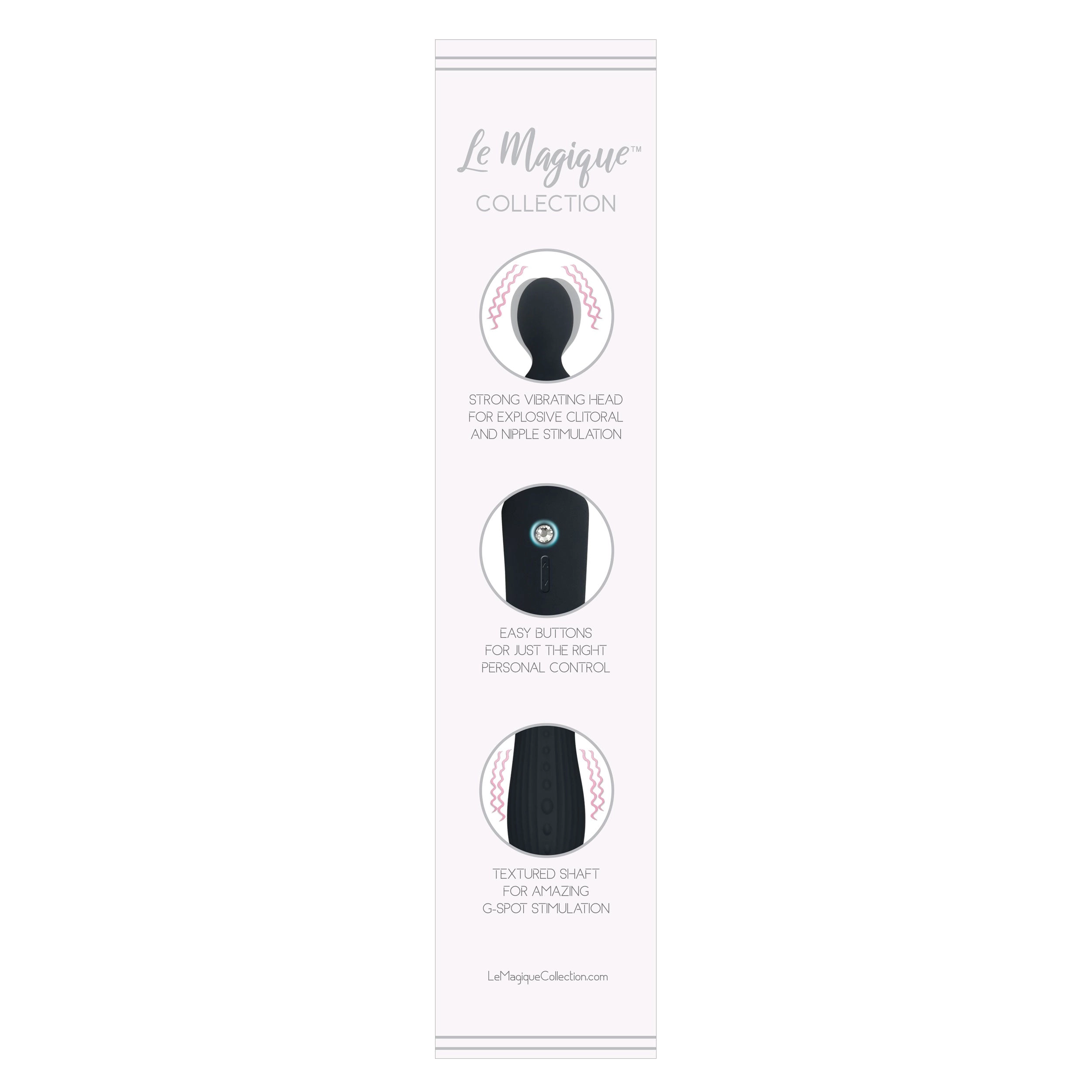 THE LE MAGIQUE COLLECTION GEMME BULBE DUAL ACTION VIBRATOR - BLACK