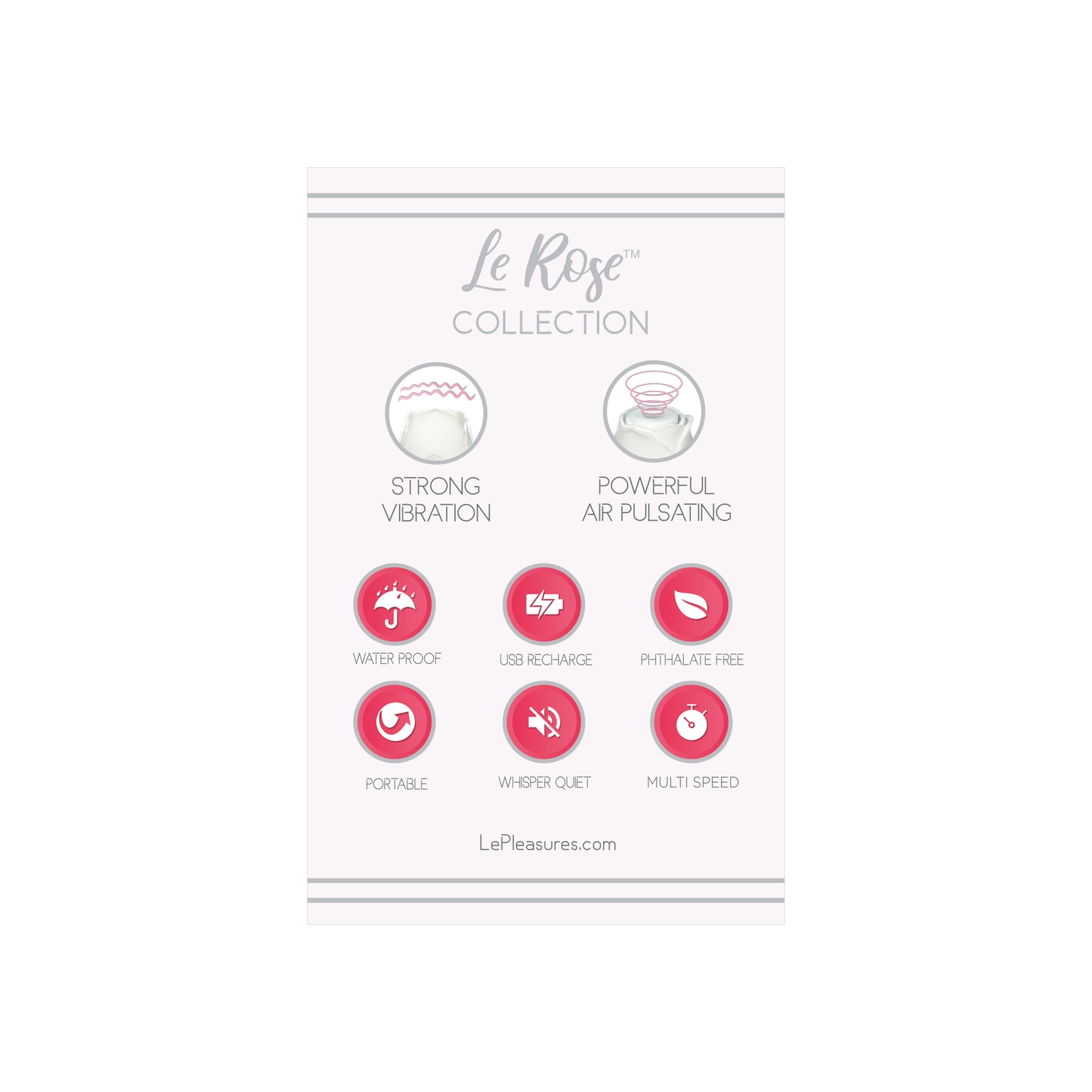 THE LE ROSE COLLECTION EDEN AIR PULSATION CLITORAL VIBRATOR - GLOW-IN-THE-DARK