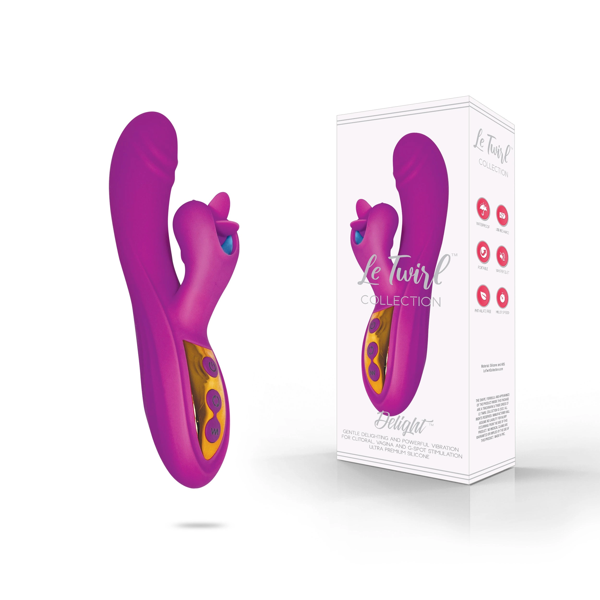 THE LE TWIRL DUAL ACTION VIBRATOR - PURPLE