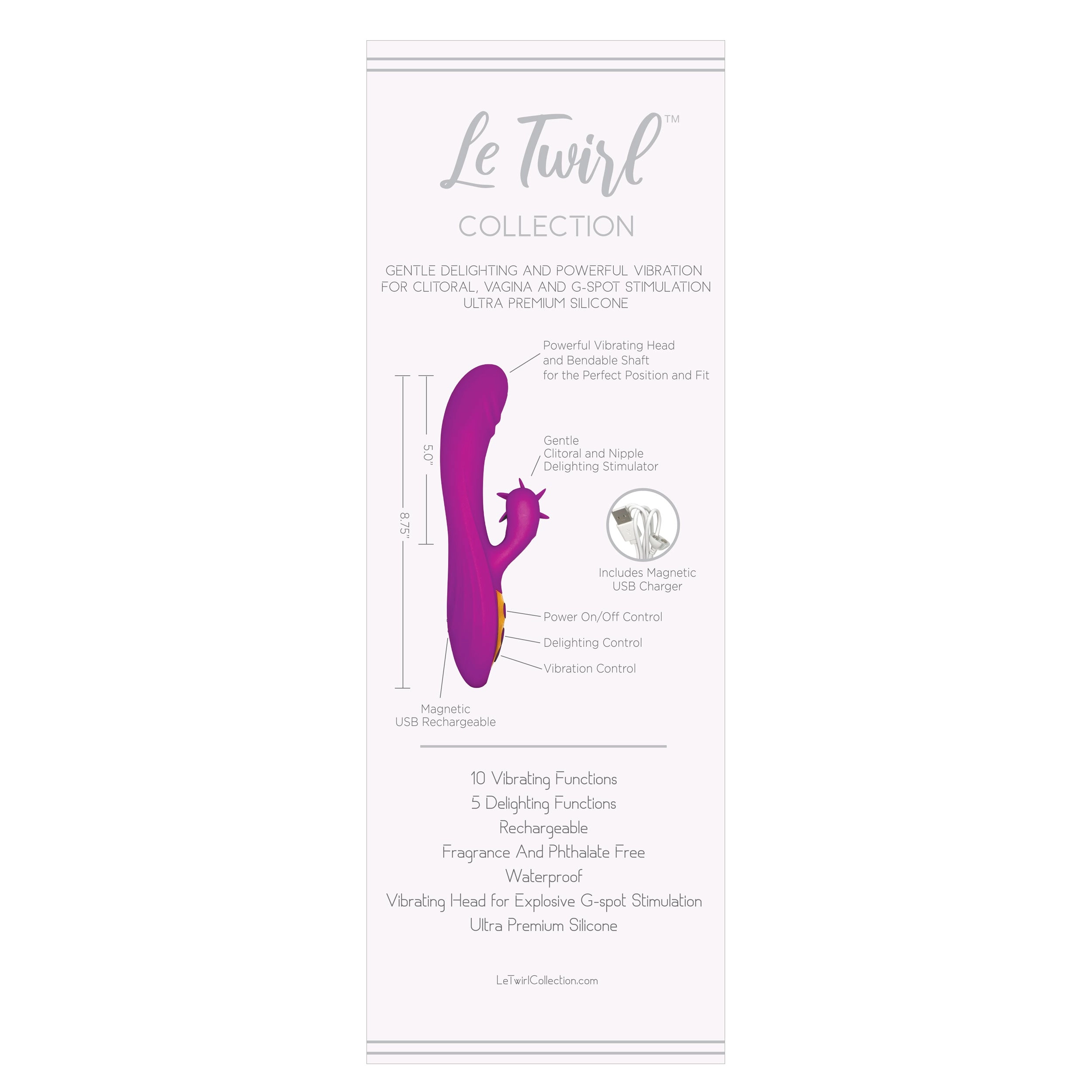 THE LE TWIRL DUAL ACTION VIBRATOR - PURPLE