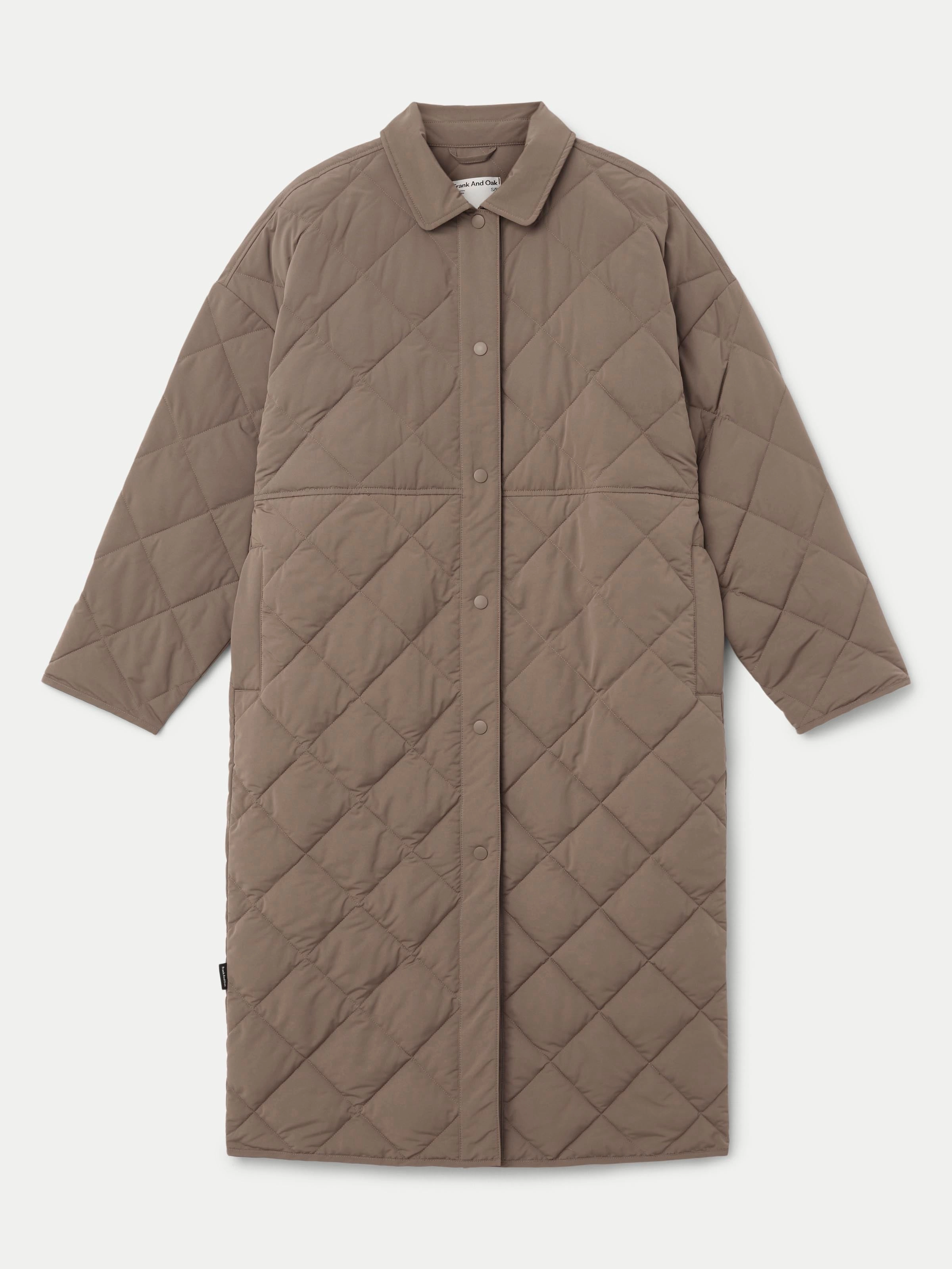 The Skyline Maxi Jacket in Dark Taupe