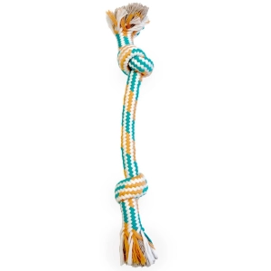 Thoozy Pet 2 Knot Rope Orange & Teal Dog Toys