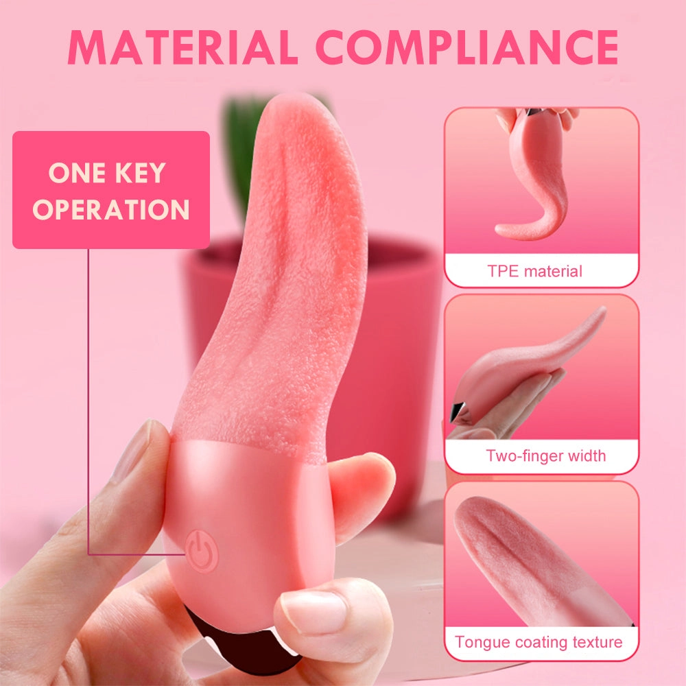 Tongue Licking Vibrator for Women G spot Clitoral Stimulator Mini Clit Sex Toys Rechargeable Nipple Female Masturbator