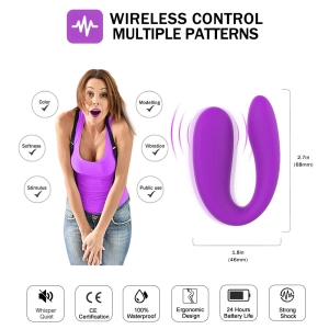 U Shape Vibrator G-spot Vaginal & Anal Vibrator Clitoris Stimulation Vibrating Dildo Orgasm for Women Masturbation