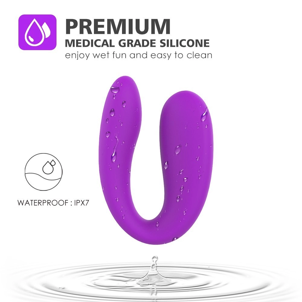 U Shape Vibrator G-spot Vaginal & Anal Vibrator Clitoris Stimulation Vibrating Dildo Orgasm for Women Masturbation
