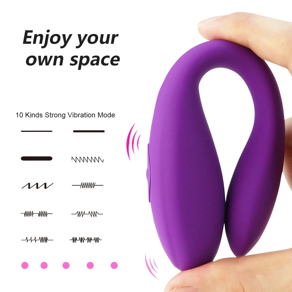 U Shaped Vibrator Dual Motor Wireless Remote Control