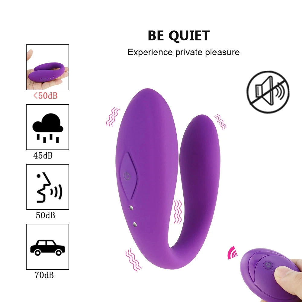 U Shaped Vibrator Dual Motor Wireless Remote Control
