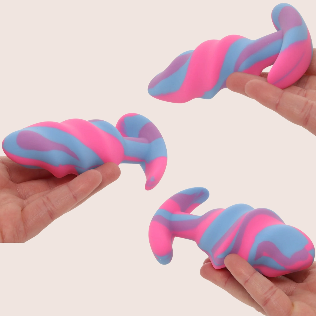 Unicorn Swirl Silicone Butt Plug