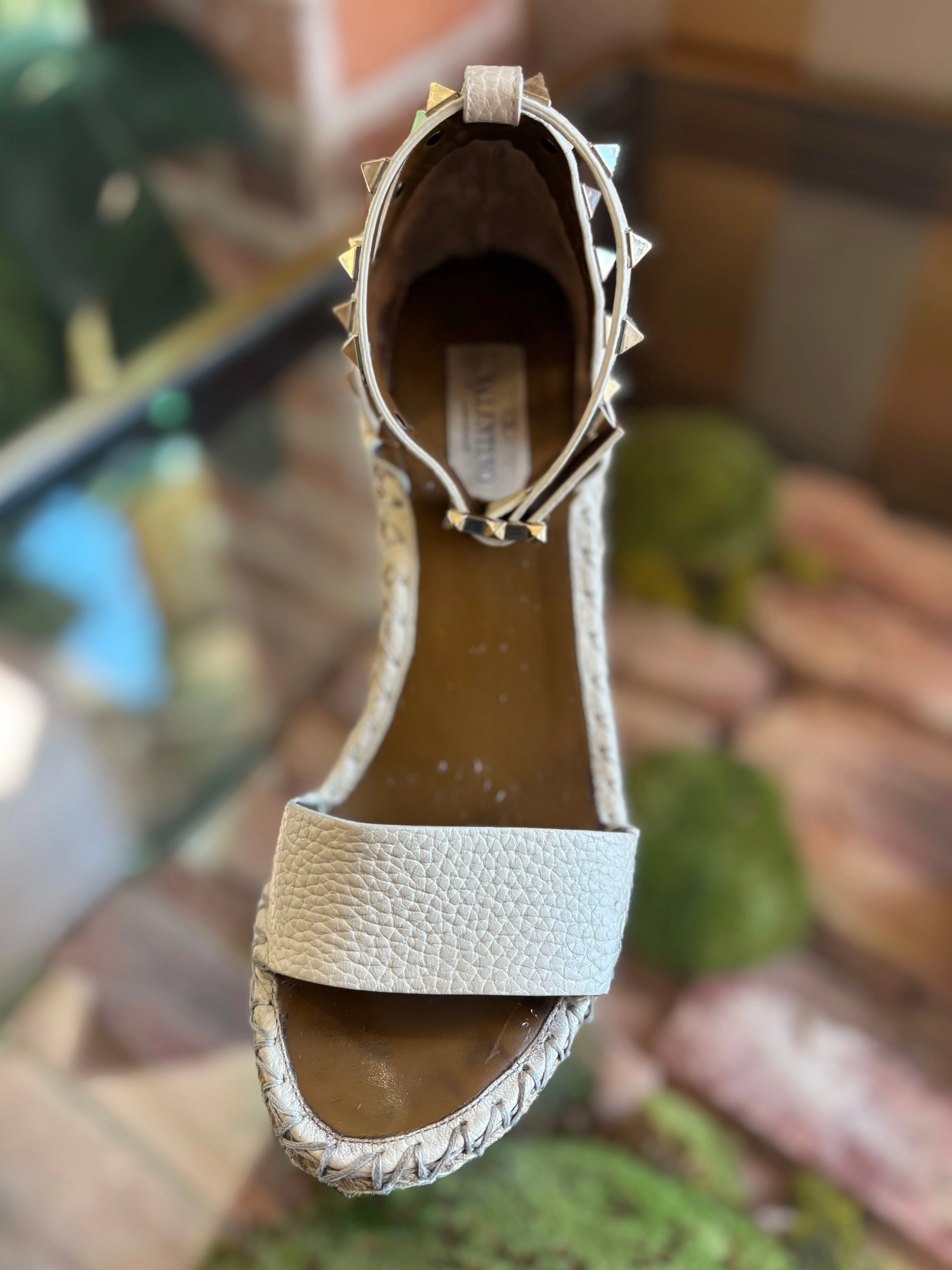 VALENTINO Beige  Espadrille Wedges Sz 36 ( US 6)